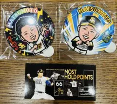 ソフトバンクホークス　松本裕樹　ホークス　缶バッジ　ファンフェス　若鷹ガチャ