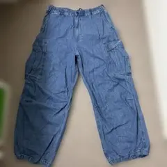 GU カーゴパンツ デニムブルー