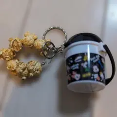 ポップコーン型ミニバケツキーホルダー