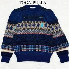 TOGA PULLA ジャガードニットプルオーバー ニット セーター 総柄 36のサムネイル