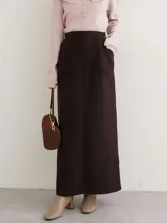 ナチュラルクチュール☆ウールライクストレッチスカート