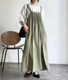 【新品未使用】DANTON キャミワンピース チャコール　36 新品未使用】DANTON キャミワンピース チャコール 36 - メルカリ