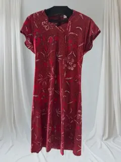 ジュンアシダ　ペイズリー柄　ワンピース　 レッド　ヴィンテージ