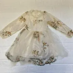 ホワイト刺繍ドレス　120