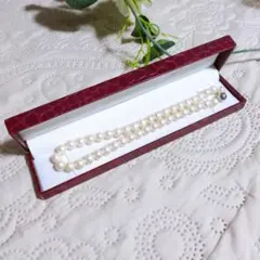 真珠 ネックレス シンプル ホワイト　箱付き