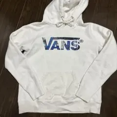 VANS ホワイト フード付きパーカー Sサイズ