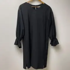 NEEDLE DESIGN 長袖ワンピース　 ブラック　サイズ36