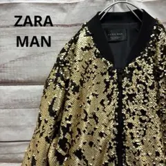 ZARA MAN レオパード柄ブルゾン ラグラン スカジャン - メルカリ