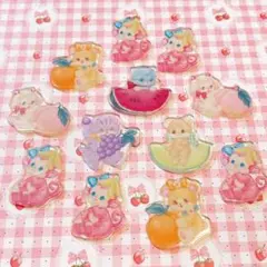 ayyjewel プラパーツ フルーツアニマル 12個 まとめ売り a