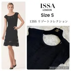 ISSA 2013年リゾートコレクション ブラックノースリーブワンピースのサムネイル