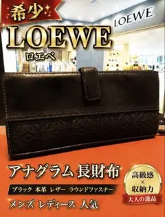 希少 LOEWE ロエベ アナグラム 長財布 本革 レザー ラウンドファスナーのサムネイル