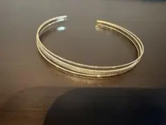 ゴールド 3本重ねバングル