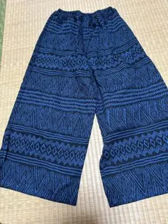 ネイビーとブルーのアジアンパンツ