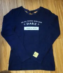 【即日発送!!】Diable ディアブル ロゴ付き長袖カットソー 160cm