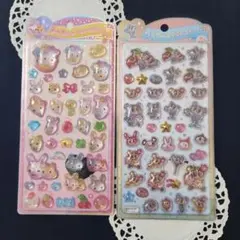 うるちゅるポップシール【新品正規品】エンジェルブルー　フワフワらびちゃん