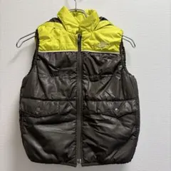 ナイキ キッズ リバーシブル ナイロンベスト 130 蛍光イエロー×ブラウン