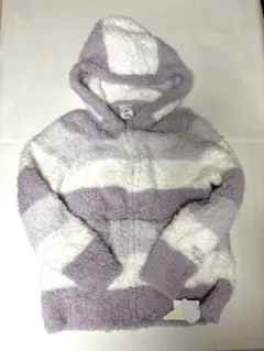 ジェラートピケ　フリースフード付きルームウェア ラベンダー