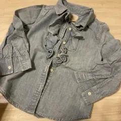 ラルフローレン　デニムシャツ　フリル