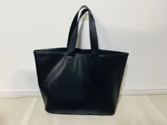 フェイクレザー　ブラック トートバッグのサムネイル
