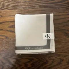 Calvin Klein ハンカチ ホワイト×グレー　新品,未使用品のサムネイル