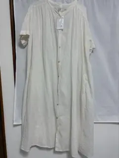 【新品タグ付き】半袖リネンワンピース