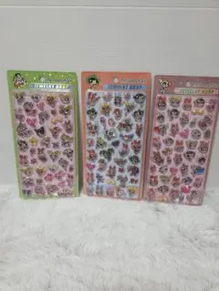 ｛早い者勝ち}パワパフ立体シール3枚Set