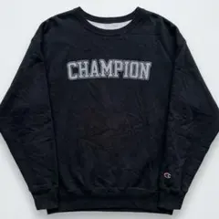 チャンピオン ビッグロゴ スウェット 黒 2XL相当 オーバーサイズ 古着