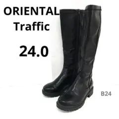 ORIENTAL Traffic厚底 ストレッチロングブーツ 24.0