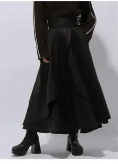 HARE ジャガードロングスカート ブラックのサムネイル