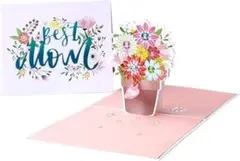 母の日 カード フラワーポップアップカード 3Dカード グリーティングカード