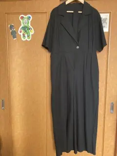 リネンジャンプスーツ　黒