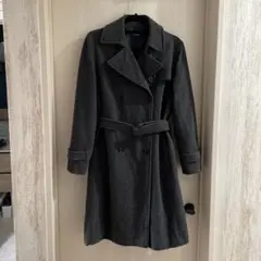 NEWYORKER ダブルブレスト ロングコート グレー