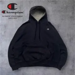 Champion チャンピオン パーカー 3XL ネイビー フェード 古着