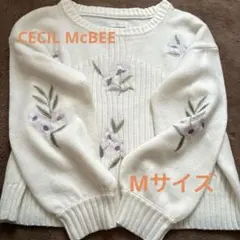 【値下げ中です】CECIL McBEE 刺繍ニットセーター