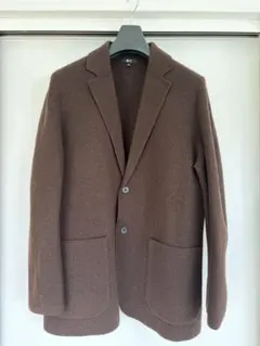 【新品・未使用】UNIQLO C　ニットジャケット　ダークブラウン　Lサイズ
