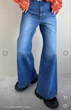 PAGEBOY フレアデニム ブーツカットデニム 25インチ デニムブルーのサムネイル