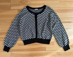 [GU] 千鳥柄ニットカーディガン