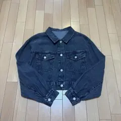 レトロガール　デニムジャケット　ジージャン　ブラック【最終値下げ⭐︎】