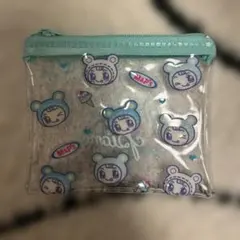 ブルーベリエちゃん ナルミヤハッピーパーク 総柄クリアフラットポーチ