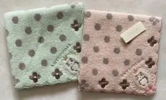 ⭐️最終価格⭐️未使用 アンテプリマ② タオルハンカチ パンダモチーフ 2枚セット