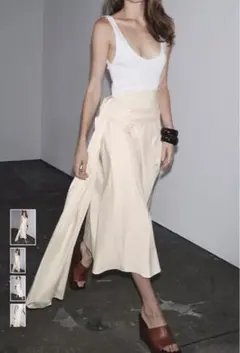 【新品】ZARA ロングワンピース　ノースリーブワンピース