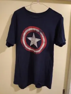 【レア】　キャプテン・アメリカ　ダメージデザイン　レトロ風　Tシャツ
