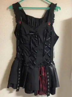 ノースリーブ　リメイク　パンクワンピース