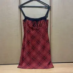 セシルマクビー チェック キャミソール ワンピース y2k 森ガール グランジ
