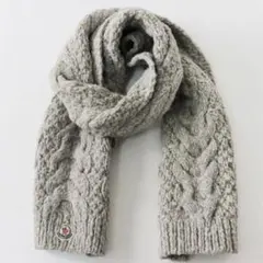MONCLER ケーブル編み ニットマフラー グレー グレー マフラー : ストール＆グローブ 向けの メンズ | モンクレール