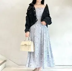 SNIDEL 花柄キャミワンピース ドレス M