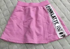 【PINKLATTE】 インパン付き★ロゴスカート 140cm