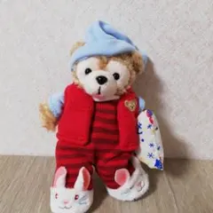 ダッフィー おやすみ パジャマ オープンマウス ぬいぐるみバッジ