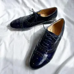 超美品 OSHIMA REI ウイングチップ レースアップシューズ Y0429 - メルカリ