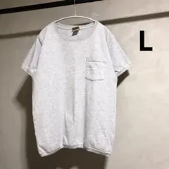 USA製 Goodwear ポケットTシャツ L グレー ヘビーウェイト 無地
